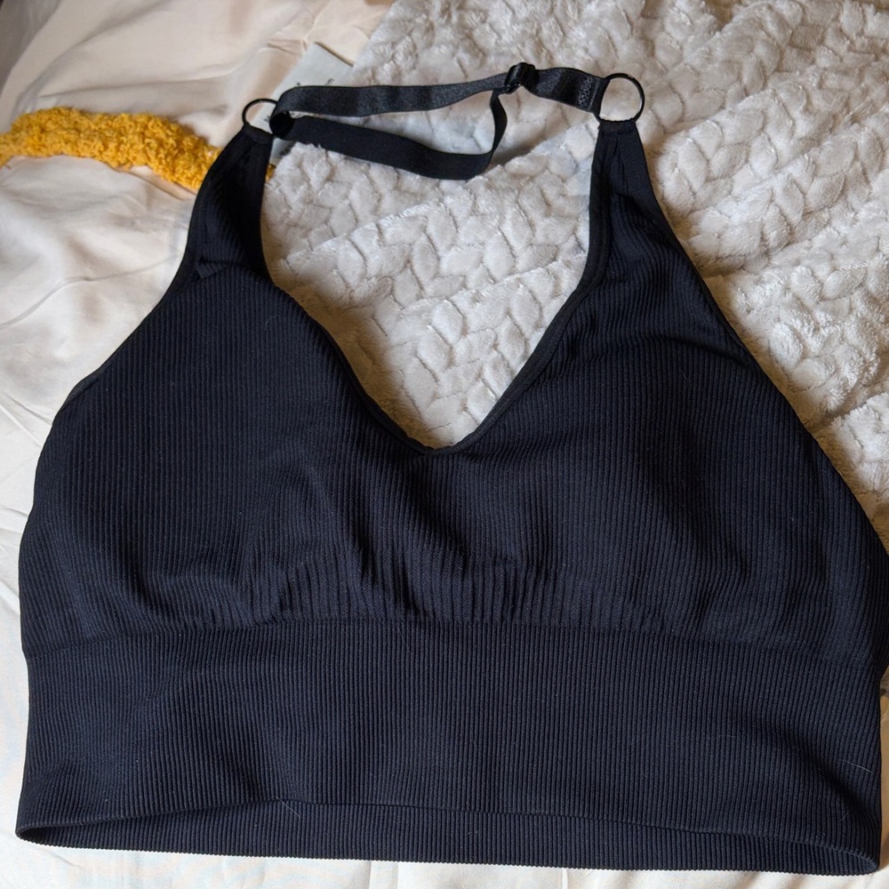 Amazon Black Halter Sports Bra